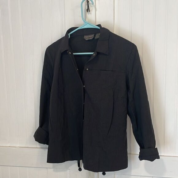 Banana Republic black shirt/jacket size M. Made in 🇮🇹 - Picture 5 of 8
